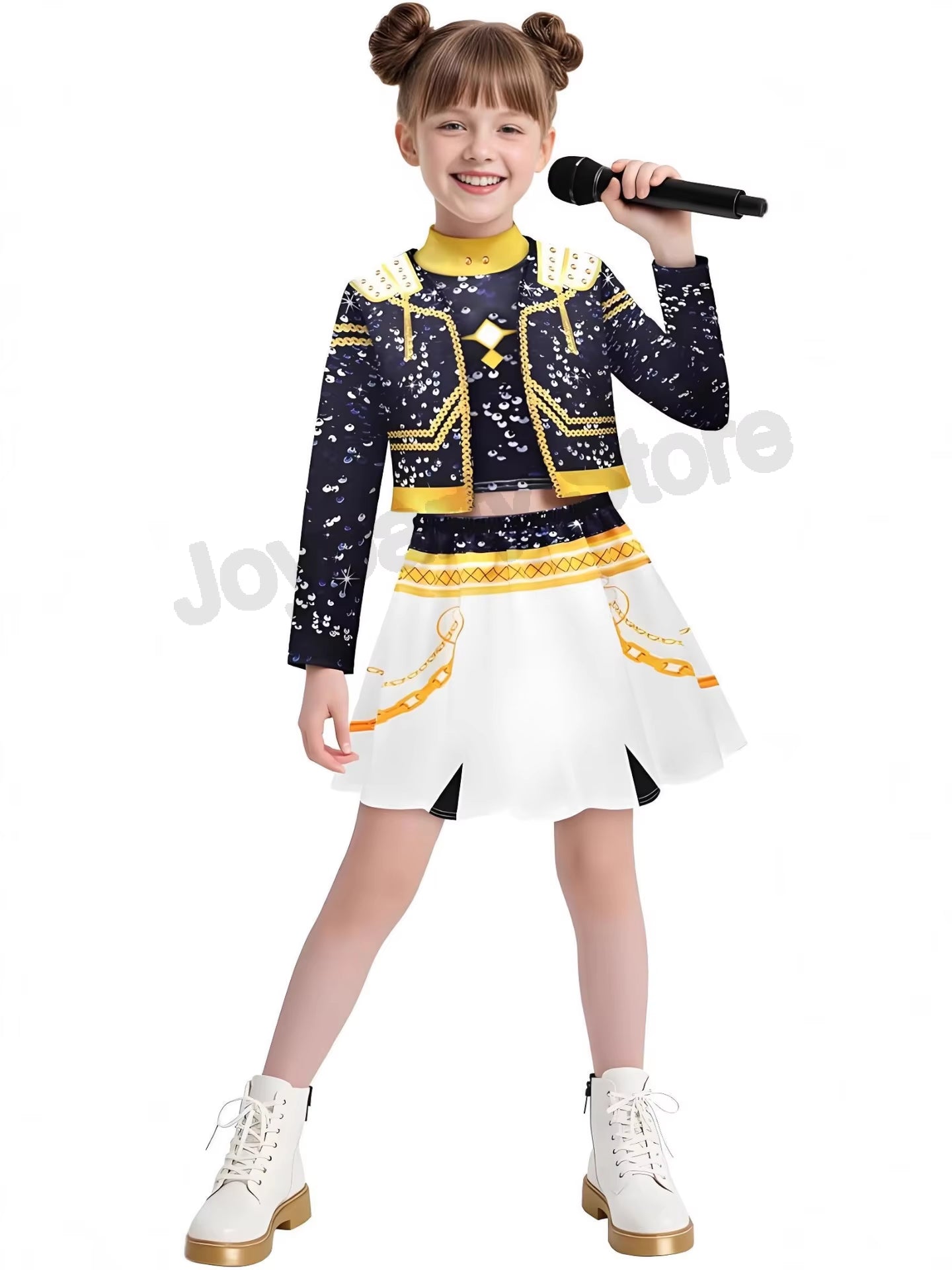 Children Girls Movie Kpop Mira Cosplay Costume Print Demon Hunters Zoey Rumi Cosplay Carnival Show Clothes Kids Girl Huntrix Set