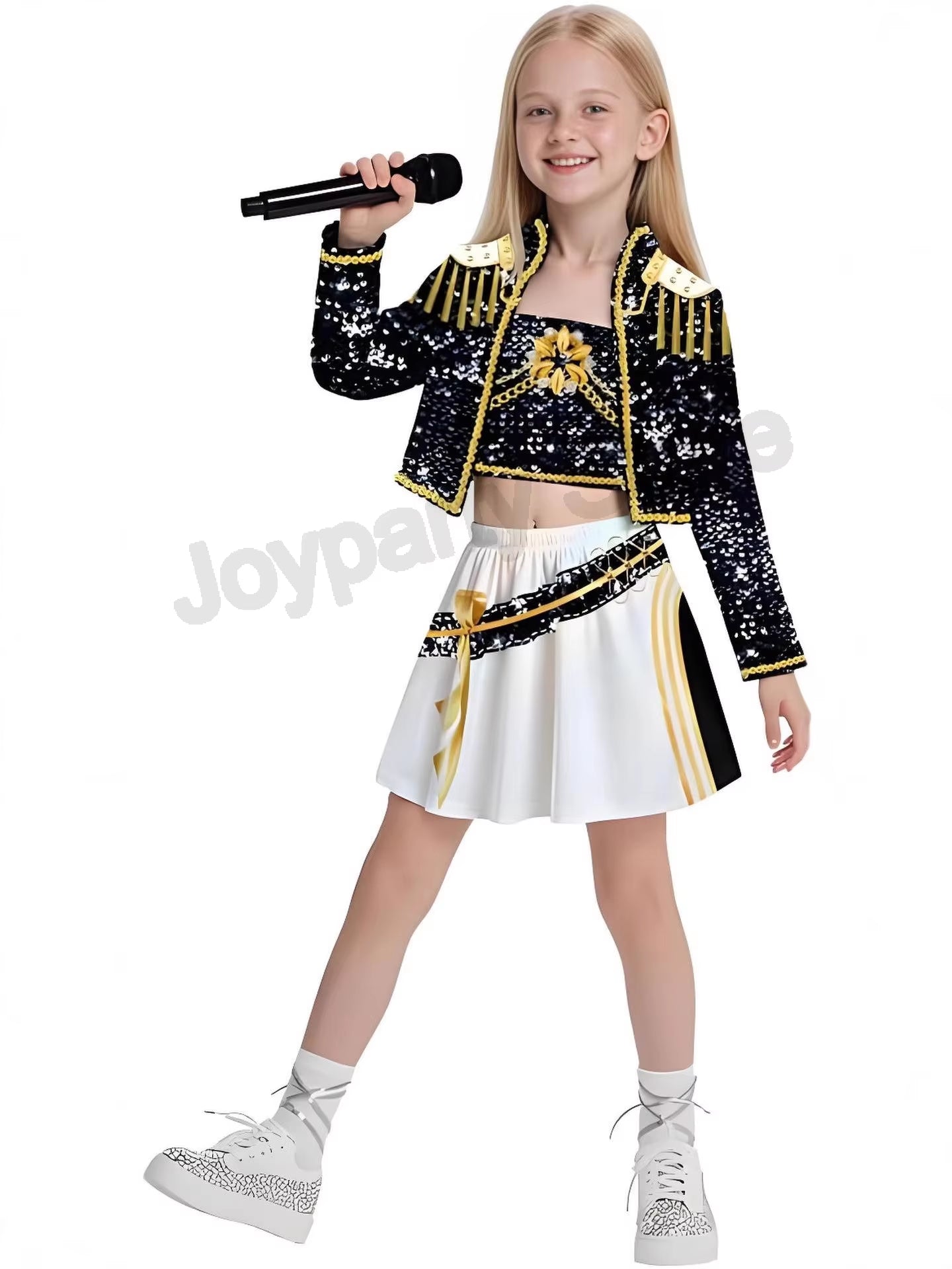 Children Girls Movie Kpop Mira Cosplay Costume Print Demon Hunters Zoey Rumi Cosplay Carnival Show Clothes Kids Girl Huntrix Set